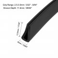 Uxcell Edge Trim Seal Black Rubber Plastic U Channel Protector Fits 3 32 9 64 30 Feet Length
