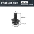 M3 X 8mm Carbon Steel Phillips Pan Head Machine Screws Bolts Combine With Spring Washer And Plain Washers 100pcs