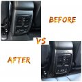Jecar Interior Tim Kit Air Conditioner Vent Trim Accessories For 2011-2019 Jeep Grand Cherokee Wk2 Carbon Fiber Texture