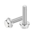 5pcs M6 X 25mm Hex Serrated Flange Bolts Screws 304 Stainless Steeld Head Flange Hexagon For Households Machine Tools And Diy 
