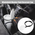 X Autohaux 8260a117 8260a164 White Windshield Wiper Washer Fluid Reservoir Tank Bottle Cap Cover With 40cm Ruler For Mitsubishi