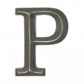 Monogram Letter P Door Knocker Nickel 