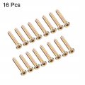 Uxcell M6x40mm Furniture Bolt Hex Socket Drive Round Head Screw Zinc Plated 16pcs