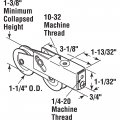 Prime-line D 1986 1-1 4 In Steel Ball Bearing Sliding Door Tandem Roller Assembly Single Pack