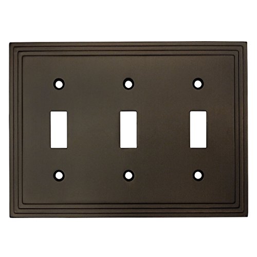 Cosmas 25037-orb Oil Rubbed Bronze Triple Toggle Switchplate Wall Switch Plate Cover