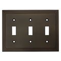 Cosmas 25037-orb Oil Rubbed Bronze Triple Toggle Switchplate Wall Switch Plate Cover 