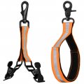 Firefighter Glove Strap 2 Piece Set With Reflective Trim And Swivel Snap Hook Clip Orange Turnout Safety Holder For Adult 