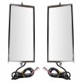 Trq West Coast Mirror Signal Heated 16x7 Stainless Steel Pair For Hd Truck 