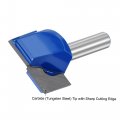 Uxcell 30mm Dia 8mm Shank Bottom Cleaning Router Bit 2 Flutes Carbide Tipped Cutter Uncoated For Woodworking