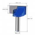 Uxcell 30mm Dia 8mm Shank Bottom Cleaning Router Bit 2 Flutes Carbide Tipped Cutter Uncoated For Woodworking