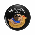 1080 Graphics Life Is Better With A Dog Pug Key Chain Stainless Steel Keychain Ring 