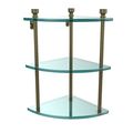 Allied Brass Ft-6-abr Triple Corner Glass Shelf Antique 