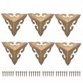 Uxcell 45x45x45mm Metal Box Corner Protectors Edge Guard Bronze Tone 6pcs