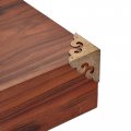 Uxcell 45x45x45mm Metal Box Corner Protectors Edge Guard Bronze Tone 6pcs