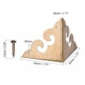 Uxcell 45x45x45mm Metal Box Corner Protectors Edge Guard Bronze Tone 6pcs