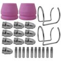 Plasma Cutter Tips 24x Ag-60 Accessories Electrode Cutting Nozzle Porcelain Accessory Set Replacement Consumables