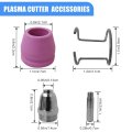 Plasma Cutter Tips 24x Ag-60 Accessories Electrode Cutting Nozzle Porcelain Accessory Set Replacement Consumables