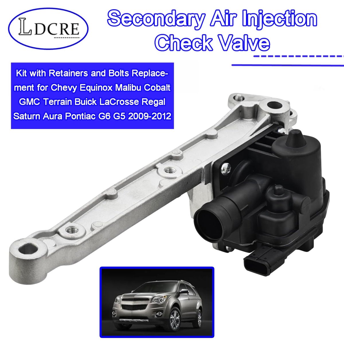 214-2150 12623091 Secondary Air Injection Check Valve Kit With Retainers And Bolts Replacement For Chevy Equinox Malibu Cobalt