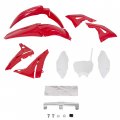 Ecotric Plastic Kit Bodywork Compatible With 2002-2007 Honda Cr125r Cr250r Fairing Set Red White