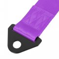 X Autohaux 2pcs Purple Universal Car Tow Towing Hook Bumper Trailer Belt Strap