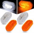 4 Pcs Led Clear Trailer Side Marker Clearance Lights 