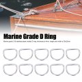 10 Pcs D Ring Marine Grade Stainless Steel 316 Seamless Welded 4 X 30 22mm Boat Accessories For Rigging Anchoring Boating
