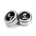 Ford Mustang Cobra In Black On Chrome Two Abs Plastic License Plate Frame Screw Cover Set Official Licensed 