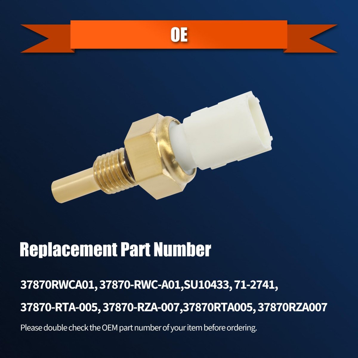 Engine Coolant Temperature Sensor 37870-rta-005 For Honda Civic 2006 2020 Crv 2007 2017 Crosstour Accord Element Hrv Odyssey