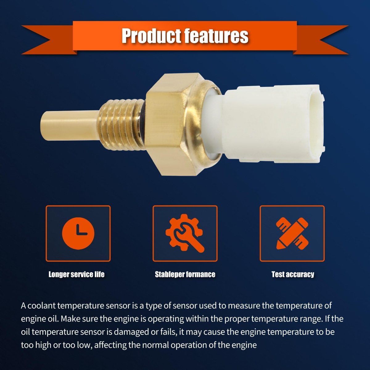 Engine Coolant Temperature Sensor 37870-rta-005 For Honda Civic 2006 2020 Crv 2007 2017 Crosstour Accord Element Hrv Odyssey