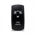 Ch4x4 Rocker Switch Cow Lights Symbol Blue Led