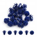 Uxcell Universal 20pcs 10mm Hole Blue Plastic Rivet Interior Trim Panel Car Door Clips