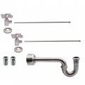 Westbrass Traditional Pedestal Lavatory Kit With Cross Handles Satin Nickel D1838l-07 