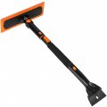 Birdrock Home 39 Extendable Snow Brush With Detachable Ice Scraper For Car 14 Wide Foam Head Size Suv Lightweight Aluminum Body 