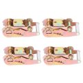 4 Pack Heavy Duty Handle Ratchet Replacements For 2 In Tie Down Tow Straps Zinc Plated Steel With 11000 Lbs Breaking Strength 