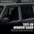 Window Rain Guards For 1984-2001 Jeep Cherokee Carbon Fiber Pattern Vent Visors And Shades Glossy Black Set Of 4