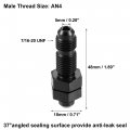 X Autohaux Car Straight Bulkhead Fuel Fitting 4an Male To Flare Union Adapter Black