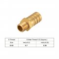 Uxcell Brass Hose Barb Fitting Connector 12mm X G1 8 Male Pipe Adapter 5pcs