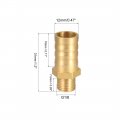 Uxcell Brass Hose Barb Fitting Connector 12mm X G1 8 Male Pipe Adapter 5pcs