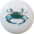 Chd Blue Crab Ceramic Cabinet Drawer Knob 