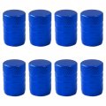 8x Car Bike Tire Valve Stem Caps Anodized Aluminum Corrosion Resistant Cover Blue
