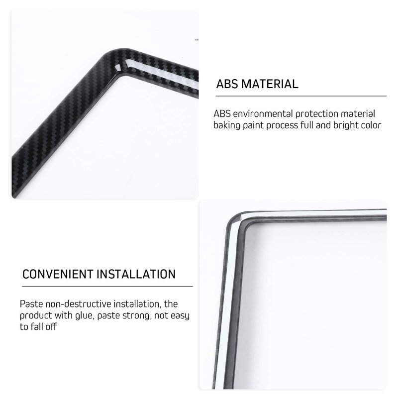 Carbon Fiber Center Dashboard Navigation Screen Frame Trim Cover For Dodge Challenger 2015 2016 2017 2018 2019 2020 2021 2022