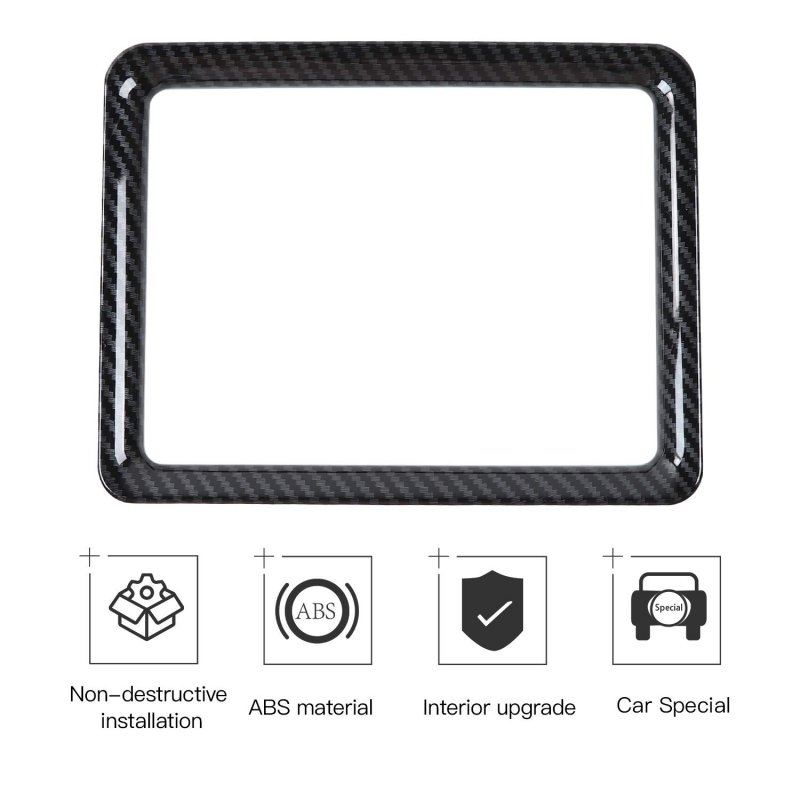 Carbon Fiber Center Dashboard Navigation Screen Frame Trim Cover For Dodge Challenger 2015 2016 2017 2018 2019 2020 2021 2022