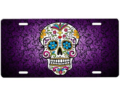 Sugar Skull License Plate