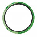 Joaifo Lucky Grass Print Women Steering Wheel Covers St Patrick S Day Theme Anti-slip Vehicle Interior Protector For Sedan Van 