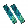 Giftpuzz Green Leaves Print 2 Pack Auto Accessories Car Shoulder Strap Pad Backpack Pads Sling Bags Guitars Messenger Bags 