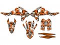 2017-2018 Xc Jester Orange Senge Graphics Base Kit For Ktm 