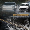 2pcs 24 In Truck Grill Strobe Lights Strip 288 Led White Emergency Flashing Warning Safety For Plow Trucks Construction