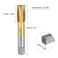 1-8 Unc B2 Spiral Point Thread Tap Screw Threading Tapping Tool Titanium Coated 6542 High Speed Steel Machine Taps Bit
