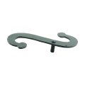 S Shaped Wrought Iron Shutter Dogs 6 25 In Black Decorative Holders With Mounting Hardware Pack Of 4 