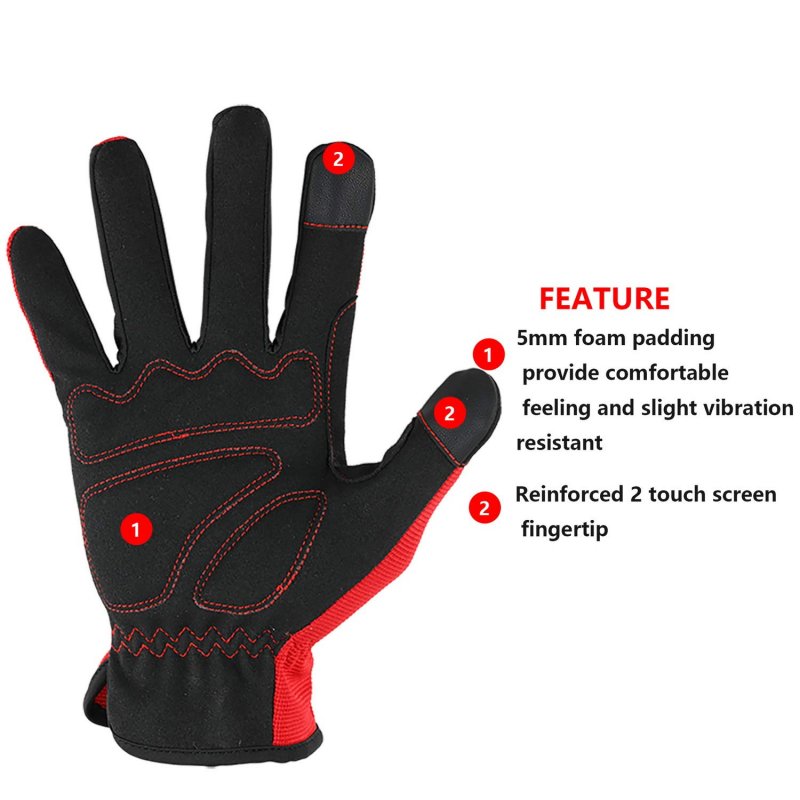 Dulfine High Performance Work Gloves For Men 12 Pairs Pack Dexterity Touch Screen Multipurpose Excellent Grip Large
